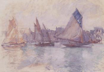 Claude Oscar Monet : Boats in the Port of Le Havre